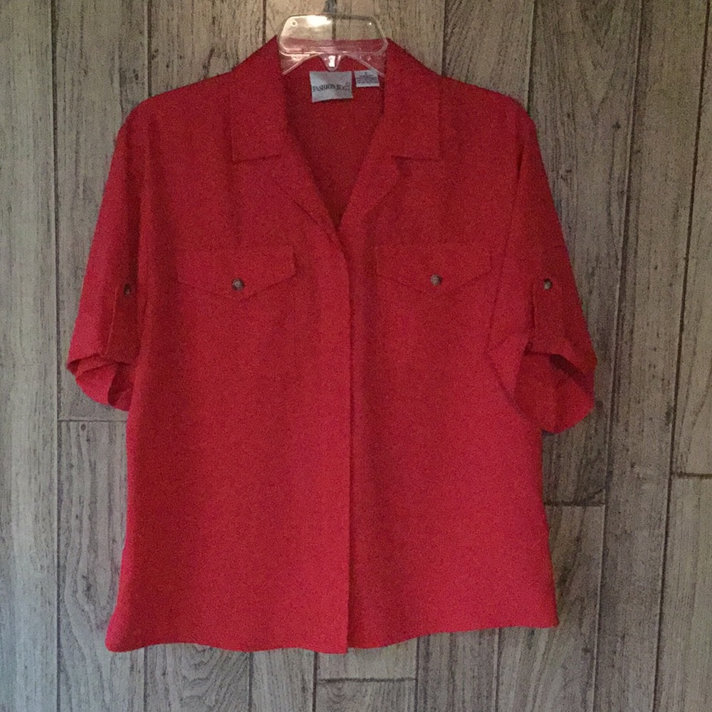ladies casual Red blouse S